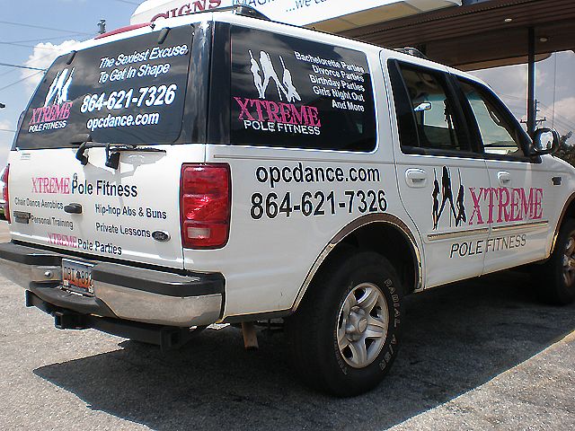 Xtreme Pole Fitness, Vinal Graphics and Lettering