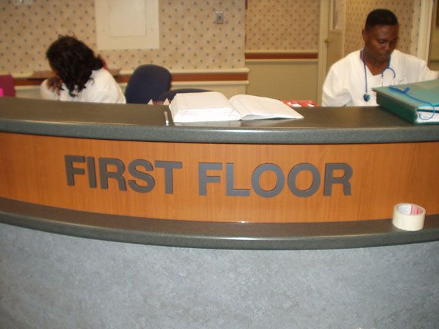 Reception Desk Lettering