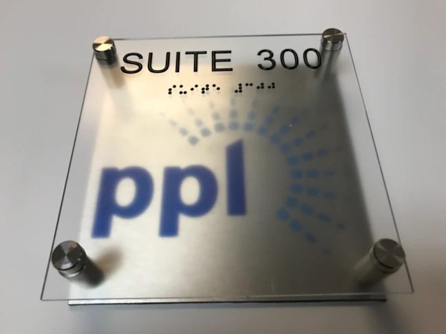 Acrylic Signs w/ stand-offs