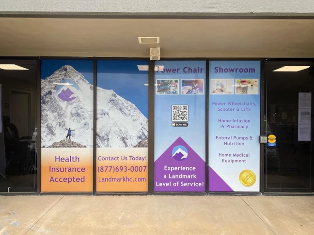 Landmark Healthcare - Outdoor Vinyl Lettering & Graphics - Window Perforation