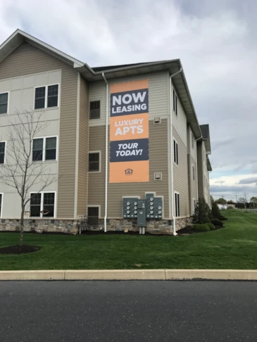 Large side of building banner