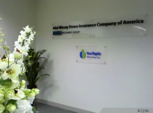 Acrylic Sign, Polished Edges, Stand-offs, 3-D Logo