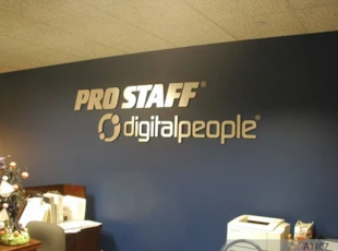 Dimensional Signage, Brushed Anodized Aluminum