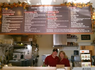 Framed Menu Board for Waffle Gourmet