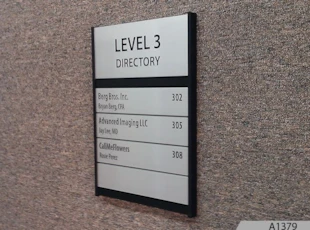 Interior Aluminum Directory