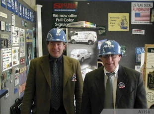 Safety Helmet Signs with Names and/or Logos