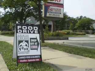 Metal A-Frame with 2'x3' Plastic Sign