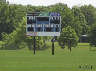 Score Board Sign, Milas Park in Arlington Heights