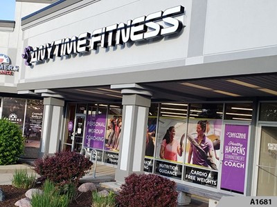 Perforated Window Film can also be used on windows with company logos & photos.