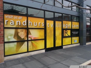 Full Color Window Graphics | Outdoor Vinyl Lettering & Graphics | Retail | Randhurst Mall, Mt. Prospect, IL