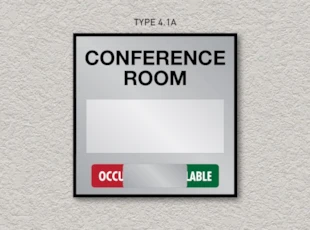 ADA Pro System Room ID with Window Paper Insert Sign and Occupied Slider