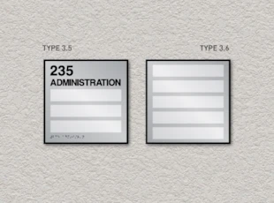 ADA Pro System Window Room ID Signs Triple and Five Inserts