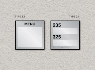 ADA Pro System Window Room ID Signs Single Large Insert and Double ID