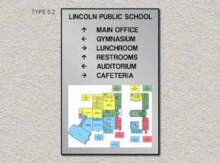 ADA Pro System - Wayfinding Map Directional Sign