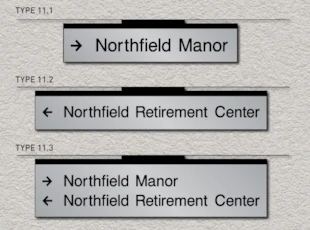 ADA Pro System - Wayfinding Ceiling Directional Signs