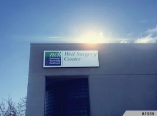 Illuminated Lightbox with translucent vinyl lettering | Healthcare | NCH Weil Surgery Center, Des Plaines, IL