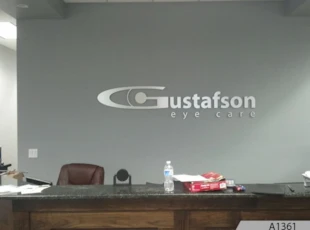 Brushed Aluminum Dimensional Letters - Gustafson Eye Care, Palatine