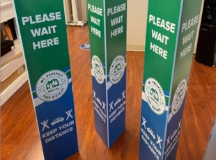 Three Sided Column Signage