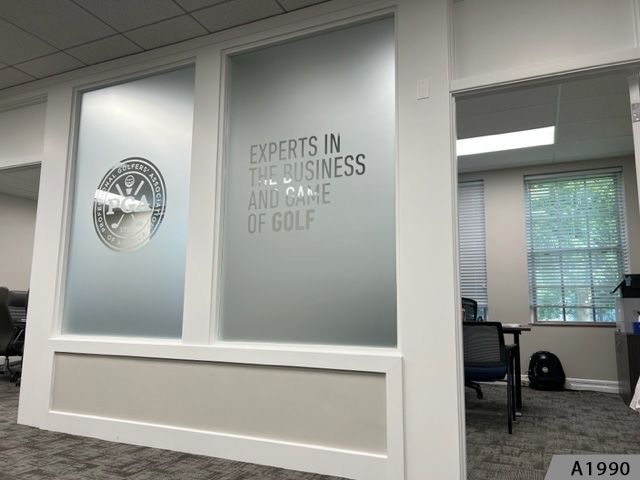 Etched Glass Vinyl as alternative to etched glass without the big price tag  | Hospitality & Lodging | Cook County in Illinois | Vinyl