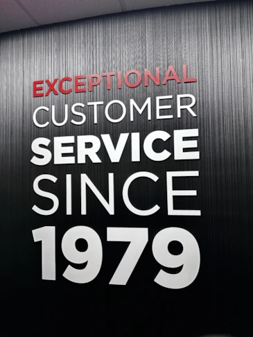DImensional lettering is an impactful upscale way to get your branding message out to visitors.