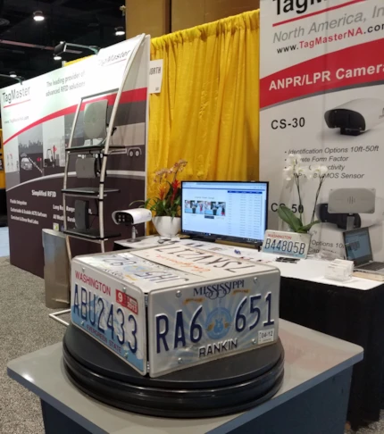 Full tradeshow booth with shelf, and retractables