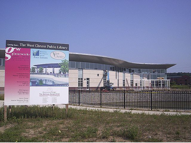 Post and Panel Signs West Chester Library