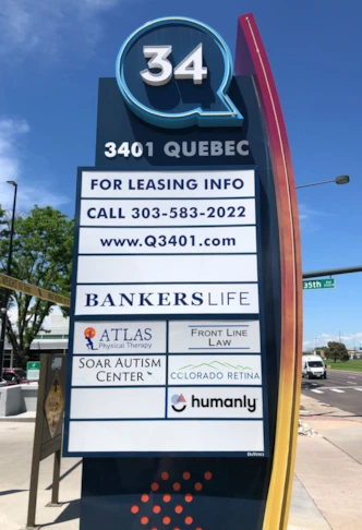 Acrylic Signage Humanly tenant panel