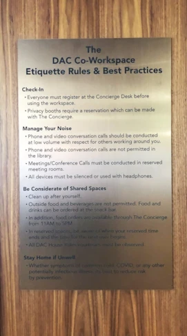 Etiquette & Rules for athletic club