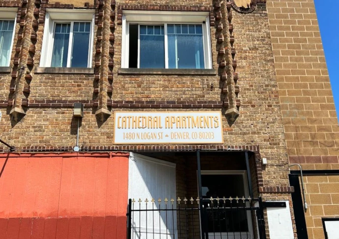 Acrylic Sign for Cathedral Apartments with 3D letters