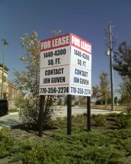 Tall Post & Panel V-Shaped Sign