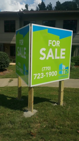 V-Shaped Wood Sign (MDO on 4 x 4 Pressure Treated Posts)