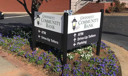 V-Shaped Post and Panel Directional Sign