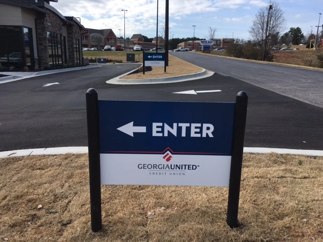 Polymetal Post and Panel Enter Signs