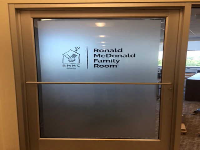 Etched Glass Indoor Vinyl Door Lettering