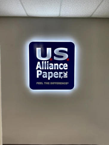 LED Halo-Lit Aluminum Wall Logo