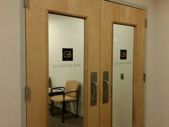 Interior Glass Door Lettering for Goldwater Bank
