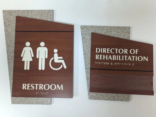Multi-layer ADA Signs with a Digital Print Background