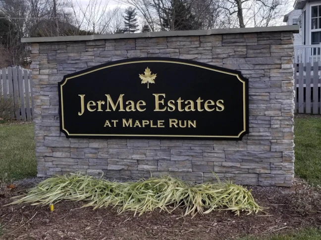 Custom V-Groove Routed Extira Neighborhood Sign