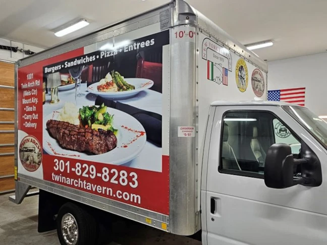 Box Truck Wrap Featuring 3 Different Restaurants