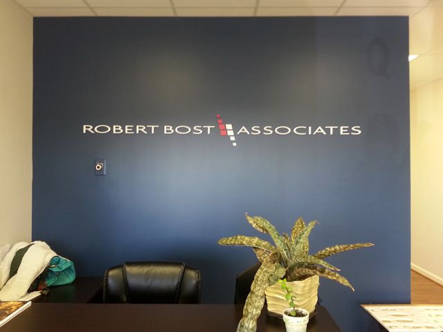 Painted PVC Letters for Robert Bost Associates