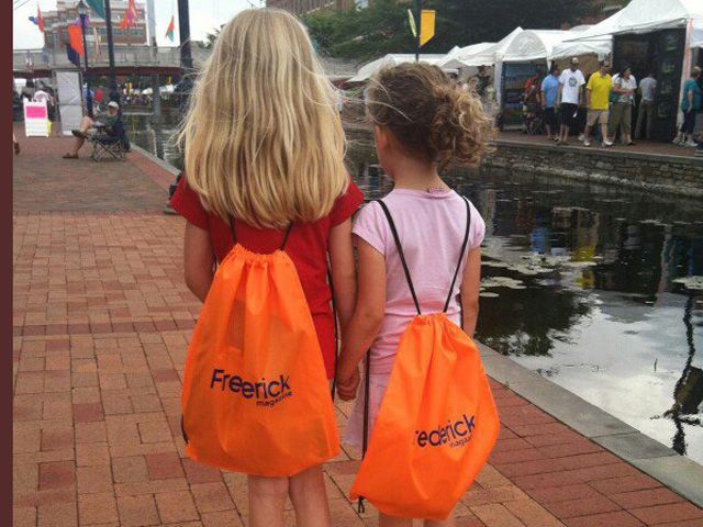 Drawstring Backpacks for Frederick Magazine