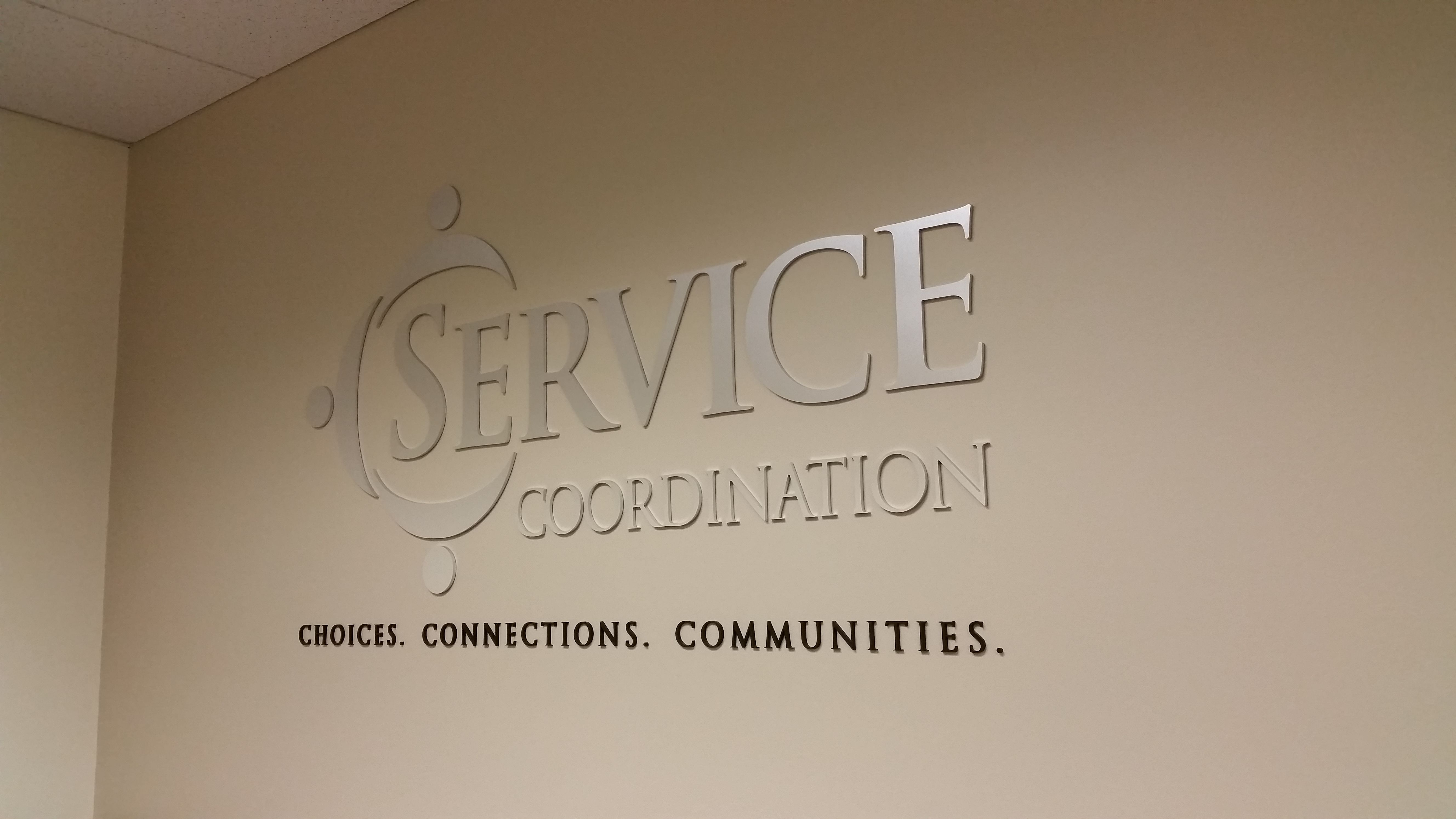 Acrylic Lettering With Brushed Silver Faces